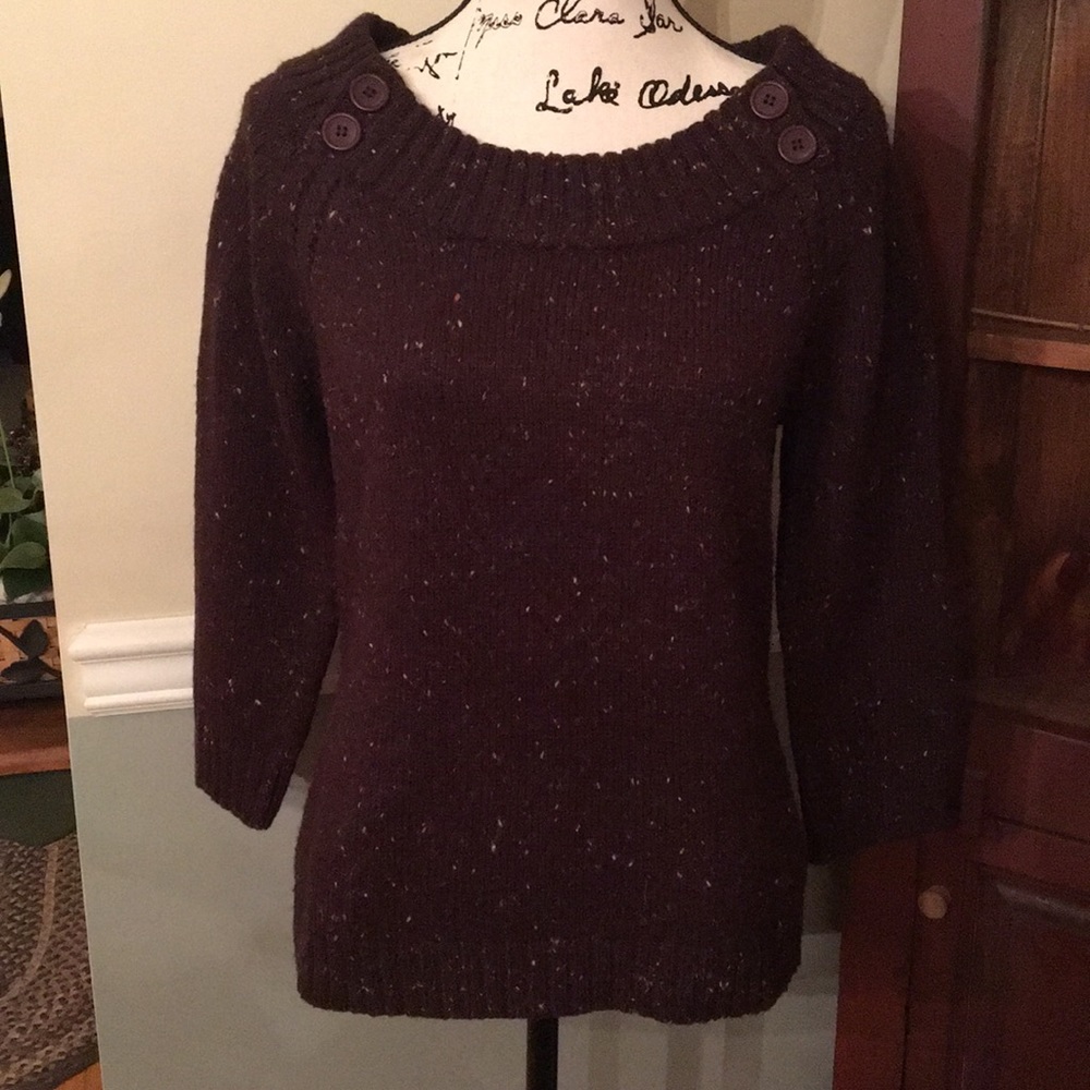 Brown tweed sweater